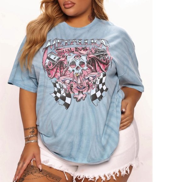 Metallica NorCal Skull metal rock Tie-Dye Official  T-Shirt 3X Plus Size NWT - Picture 1 of 2
